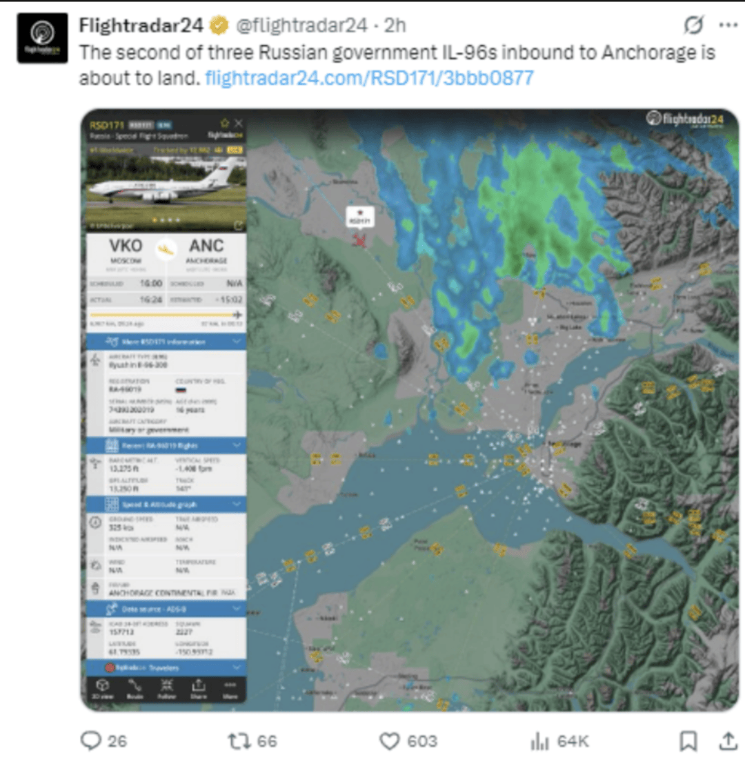 皇冠信用网最高占成_俄专机穿过极地抵达阿拉斯加皇冠信用网最高占成，美俄会谈地“全副武装”：数百特工入驻，安保规则曝光